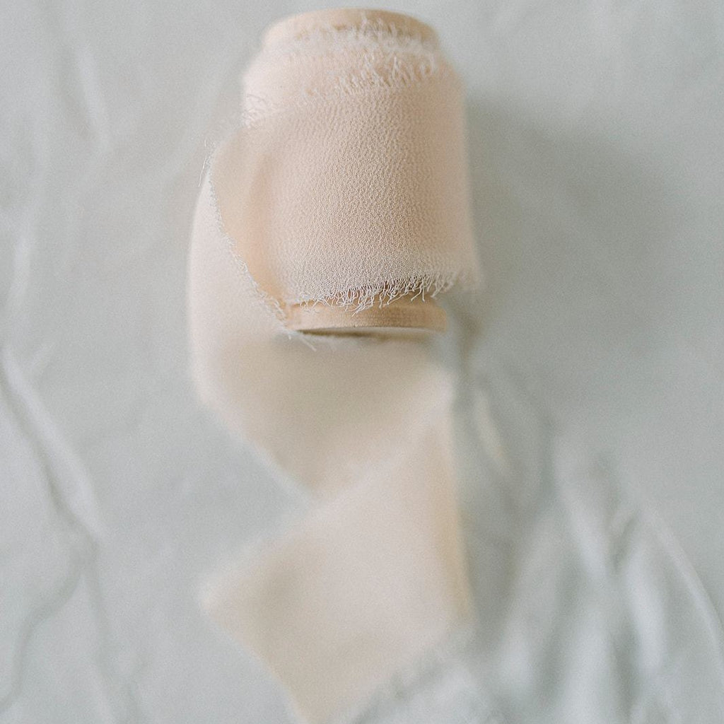 Apricot Silk Chiffon Styling Ribbon