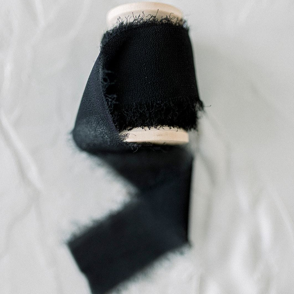 Black Silk Chiffon Styling Ribbon