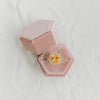 Dusty Rose Hexagon Velvet Ring Box