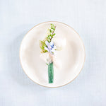 Ceramic Ring Dish with Boutonniere