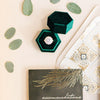 Emerald Green Hexagon Velvet Ring Box