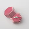 Pink Hexagon Velvet Ring Box
