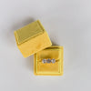 Yellow Square Velvet Ring Box
